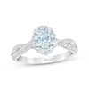 Thumbnail Image 0 of THE LEO First Light Diamond Engagement Ring 1 ct tw Oval & Round-cut 14K White Gold