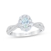 Thumbnail Image 4 of THE LEO First Light Diamond Engagement Ring 1 ct tw Oval & Round-cut 14K White Gold