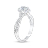 Thumbnail Image 1 of THE LEO First Light Diamond Engagement Ring 1 ct tw Oval & Round-cut 14K White Gold