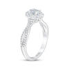 THE LEO First Light Diamond Engagement Ring 1 ct tw Oval & Round-cut 14K White Gold