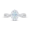 Thumbnail Image 6 of THE LEO First Light Diamond Engagement Ring 1 ct tw Oval & Round-cut 14K White Gold
