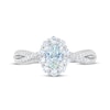 Thumbnail Image 7 of THE LEO First Light Diamond Engagement Ring 1 ct tw Oval & Round-cut 14K White Gold