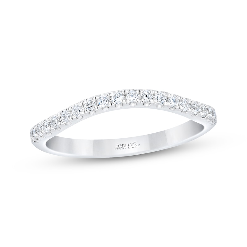 Main Image 9 of THE LEO First Light Diamond Wedding Band 1/4 ct tw 14K White Gold