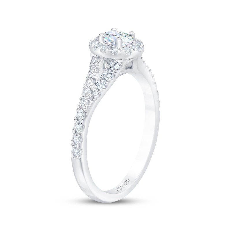 THE LEO First Light Diamond Oval-Cut Engagement Ring 3/4 ct tw 14K White Gold