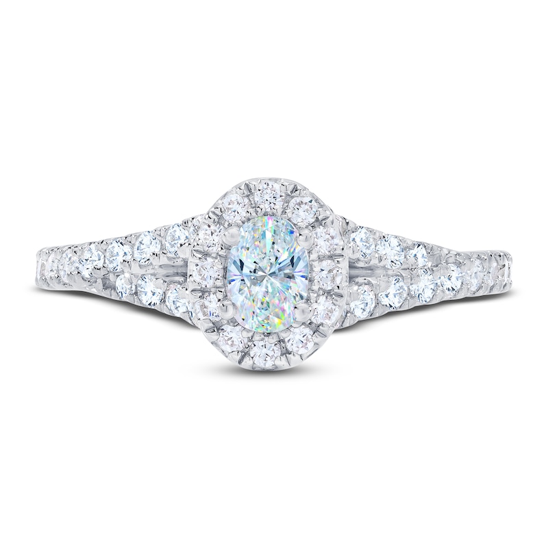 Main Image 3 of THE LEO First Light Diamond Oval-Cut Engagement Ring 3/4 ct tw 14K White Gold