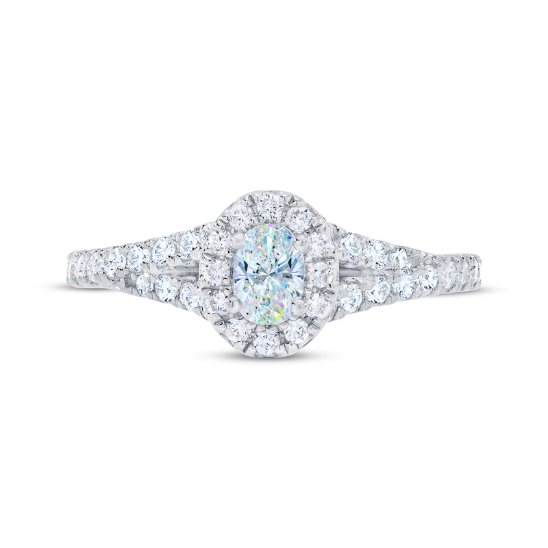 Main Image 4 of THE LEO First Light Diamond Oval-Cut Engagement Ring 3/4 ct tw 14K White Gold