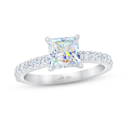 THE LEO First Light Diamond Princess-Cut Engagement Ring 1-7/8 ct tw 14K White Gold