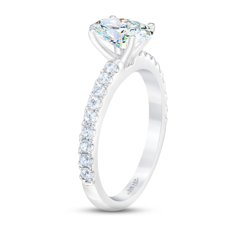 THE LEO First Light Diamond Oval-Cut Engagement Ring 1-7/8 ct tw 14K White Gold