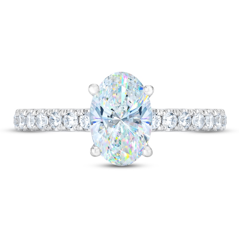 THE LEO First Light Diamond Oval-Cut Engagement Ring 1-7/8 ct tw 14K White Gold