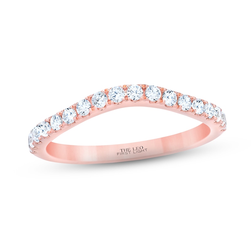 THE LEO First Light Diamond Wedding Band 1/3 ct tw 14K Rose Gold | Kay