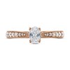 Adrianna Papell Diamond Engagement Ring 5/8 ct tw Oval & Round-cut 14K Rose Gold