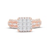 Thumbnail Image 2 of Diamond Engagement Ring 1-1/2 ct tw Princess & Round-cut 14K Rose Gold