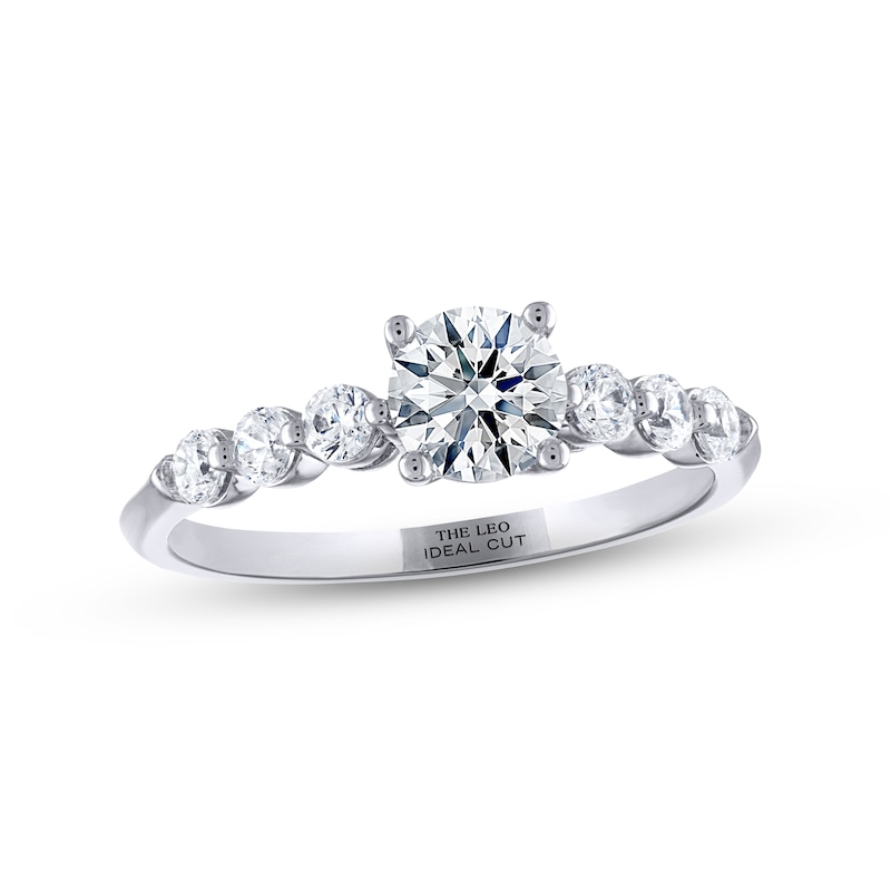 Main Image 1 of THE LEO Ideal Cut Diamond Engagement Ring 1 ct tw 14K White Gold