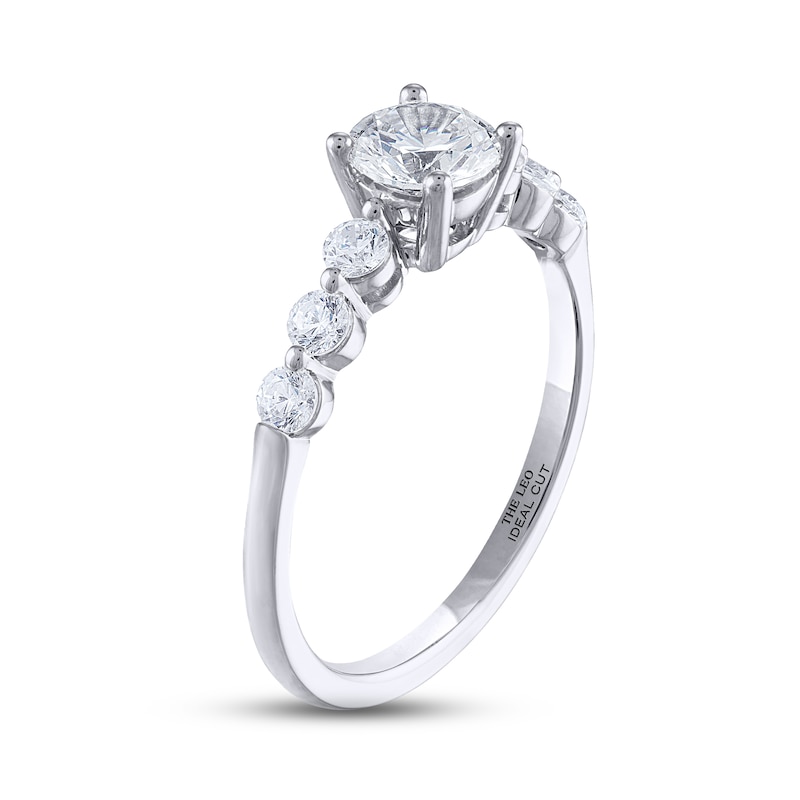 Main Image 2 of THE LEO Ideal Cut Diamond Engagement Ring 1 ct tw 14K White Gold