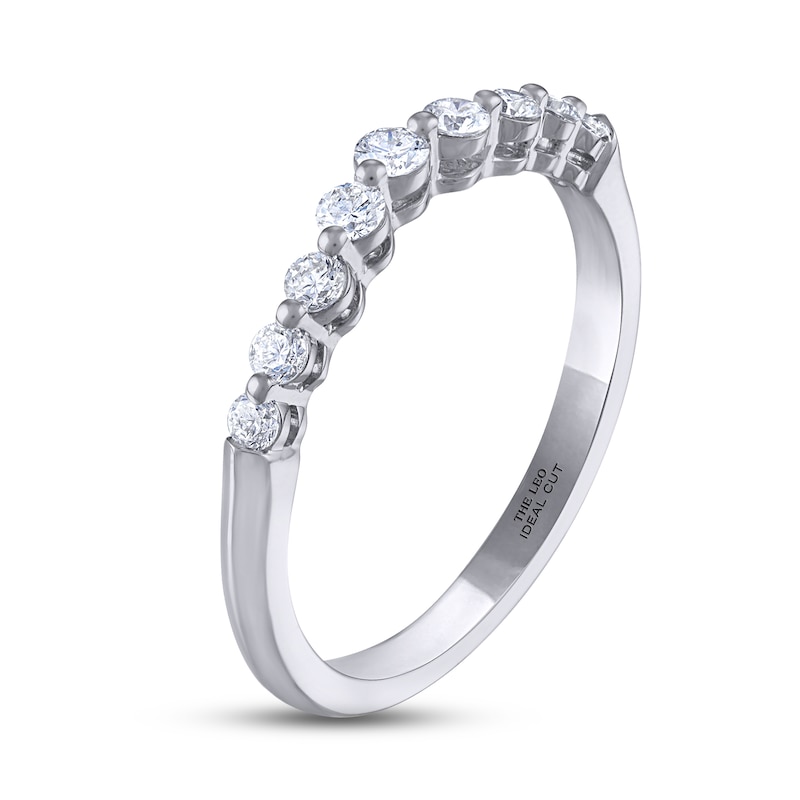Main Image 2 of THE LEO Ideal Cut Diamond Wedding Band 1/3 ct tw Round-cut 14K White Gold