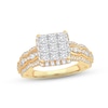 Thumbnail Image 0 of Diamond Engagement Ring 1-1/2 ct tw Princess & Round-cut 14K Yellow Gold