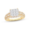 Thumbnail Image 1 of Now + Forever Diamond Engagement Ring 1-1/2 ct tw Princess & Round-cut 14K Yellow Gold