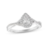 Thumbnail Image 0 of Adrianna Papell Diamond Engagement Ring 5/8 ct tw Pear & Round-cut 14K White Gold