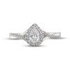 Thumbnail Image 2 of Adrianna Papell Diamond Engagement Ring 5/8 ct tw Pear & Round-cut 14K White Gold