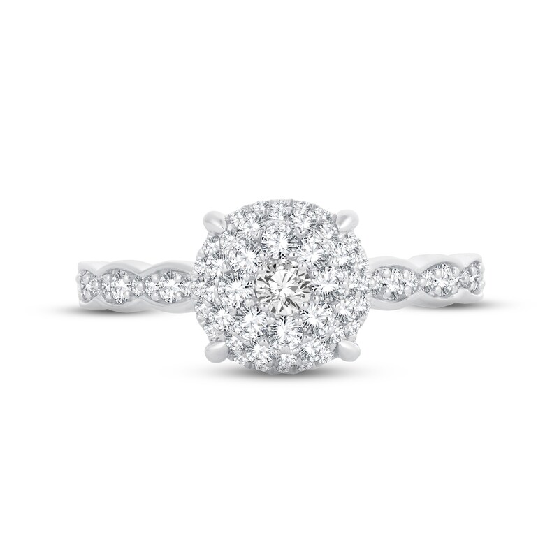 Main Image 3 of Now + Forever Diamond Engagement Ring 5/8 ct tw Round-cut 14K White Gold