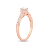 Multi-Diamond Engagement Ring 1/3 ct tw Princess & Round-cut 14K Rose Gold