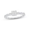 Thumbnail Image 0 of Multi-Diamond Engagement Ring 1/3 ct tw Princess & Round-cut 14K White Gold