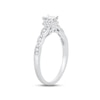 Thumbnail Image 1 of Multi-Diamond Engagement Ring 1/3 ct tw Princess & Round-cut 14K White Gold