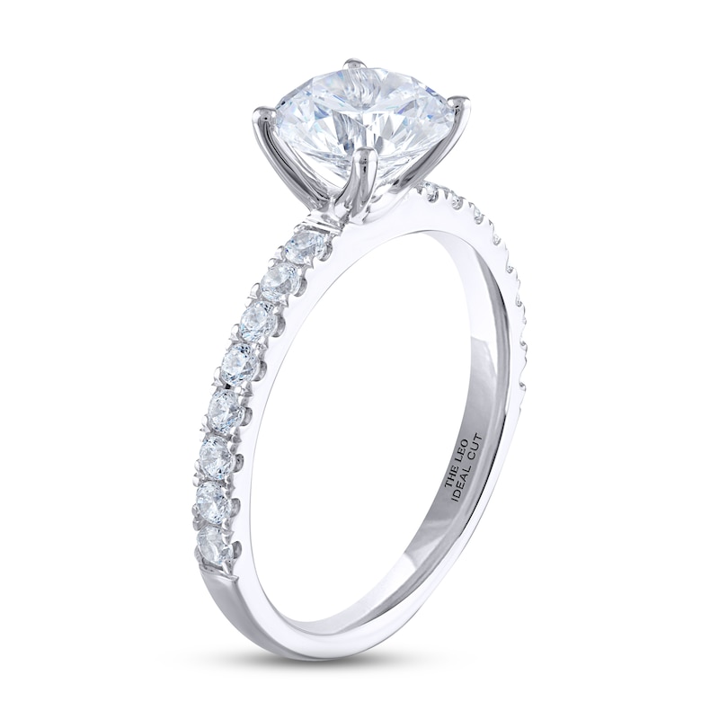 Main Image 2 of THE LEO Ideal Cut Diamond Engagement Ring 1-7/8 ct tw 14K White Gold