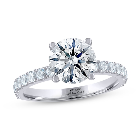 THE LEO Ideal Cut Diamond Engagement Ring 2-3/8 ct tw 14K White Gold