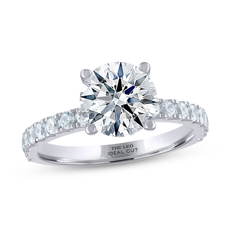 Main Image 1 of THE LEO Ideal Cut Diamond Engagement Ring 2-3/8 ct tw 14K White Gold