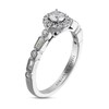 Adrianna Papell Diamond Engagement Ring 1/2 ct tw Round & Baguette-cut 14K White Gold