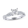 Thumbnail Image 0 of THE LEO Diamond Engagement Ring 1-1/4 ct tw Princess & Round-cut 14K White Gold