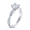 Thumbnail Image 1 of THE LEO Diamond Engagement Ring 1-1/4 ct tw Princess & Round-cut 14K White Gold