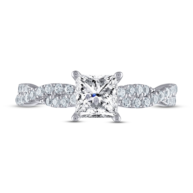 THE LEO Diamond Engagement Ring 1-1/4 ct tw Princess & Round-cut 14K White Gold