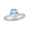Thumbnail Image 1 of Neil Lane Aquamarine Engagement Ring 1/2 ct tw Diamonds 14K White Gold