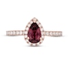 Thumbnail Image 3 of Neil Lane Rhodolite Garnet Engagement Ring 1/2 ct tw Diamonds 14K Rose Gold