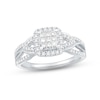 Thumbnail Image 1 of Now + Forever Diamond Engagement Ring 1/2 ct tw Princess & Round-cut 10K White Gold