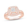 Thumbnail Image 0 of Diamond Engagement Ring 5/8 ct tw Princess & Round-cut 10K Rose Gold