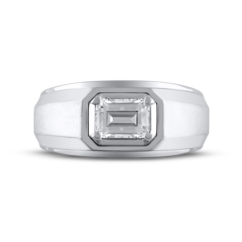 Men's Lab-Created Diamonds by KAY Emerald-Cut Wedding Band 1 ct tw 14K White Gold