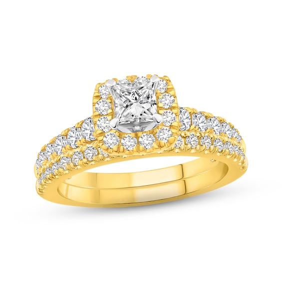 Princess-cut Diamond Bridal Set 1-1/2 ct tw 14K Two-Tone Gold