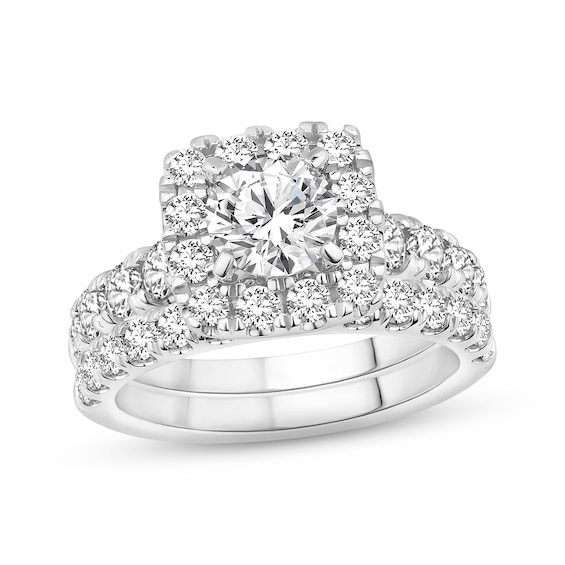 Diamond Bridal Set 3 ct tw 14K White Gold