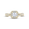 Thumbnail Image 2 of THE LEO Diamond Engagement Ring 7/8 ct tw Princess & Round-cut 14K Yellow Gold