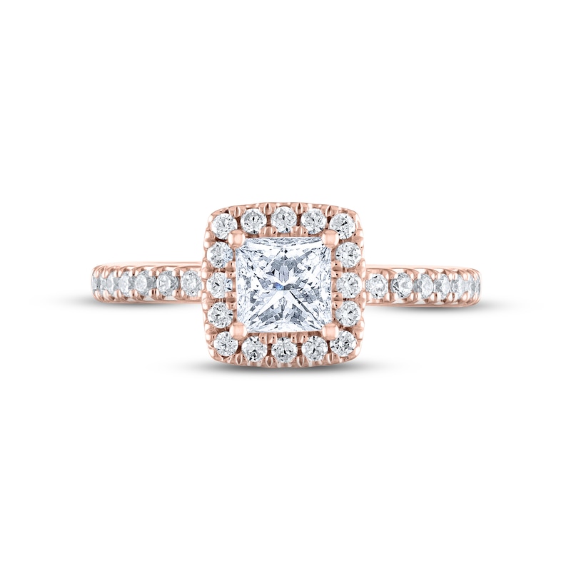 THE LEO Diamond Engagement Ring 1 ct tw Princess & Round-cut 14K Rose Gold
