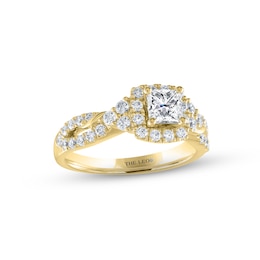 THE LEO Diamond Engagement Ring 1-1/8 ct tw Princess & Round-cut 14K Yellow Gold