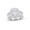 Thumbnail Image 1 of Now + Forever Diamond Engagement Ring 3 ct tw Emerald, Baguette & Round-cut 14K White Gold