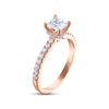 Thumbnail Image 1 of Diamond Engagement Ring 1-1/3 ct tw Princess & Round-cut 14K Rose Gold