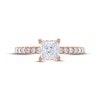 Thumbnail Image 2 of Diamond Engagement Ring 1-1/3 ct tw Princess & Round-cut 14K Rose Gold