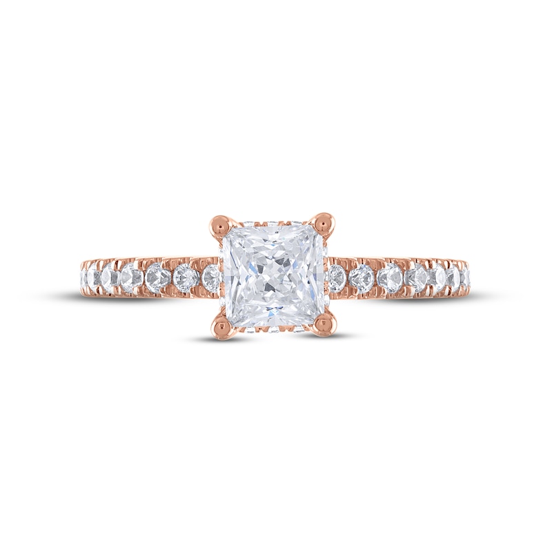 Diamond Engagement Ring 1-1/3 ct tw Princess & Round-cut 14K Rose Gold