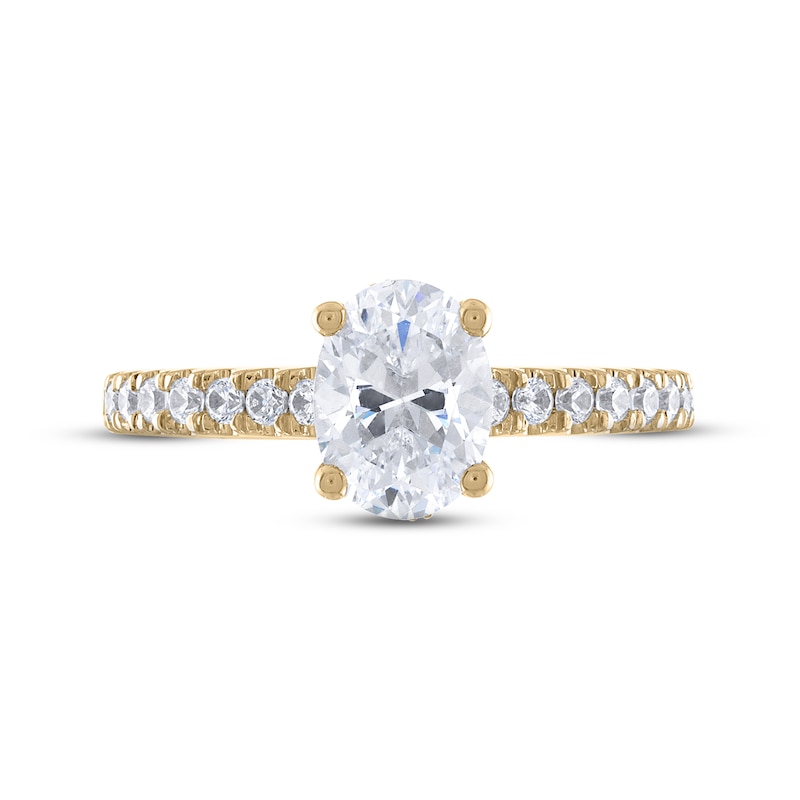Main Image 3 of Now + Forever Diamond Engagement Ring 1-1/3 ct tw Oval & Round-cut 14K Yellow Gold