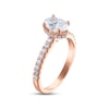 Thumbnail Image 1 of Diamond Engagement Ring 1-1/3 ct tw Oval & Round-cut 14K Rose Gold